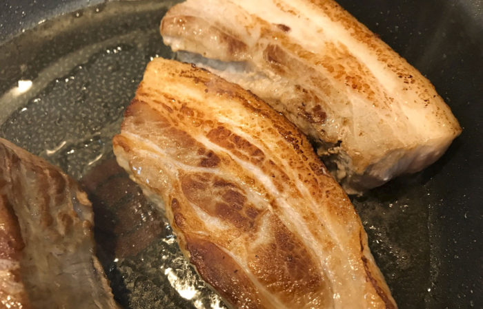 低温調理器boniq角煮 豚バラ焼き